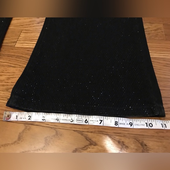 NWT Black rhinestone high waist wide/straight leg jeans size 5 - Picture 14 of 14